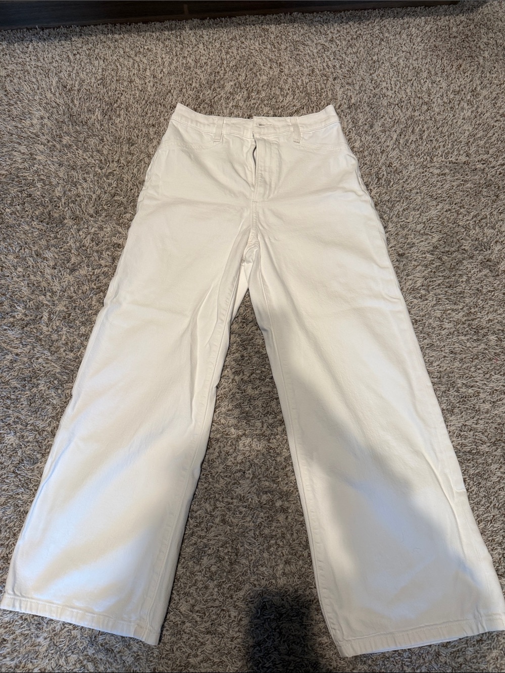 Favorite Daughter Mischa Wide-Leg White Jeans